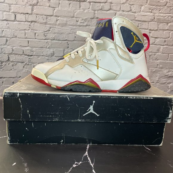Size 11 - Air Jordan 7 Retro 'Olympic' (2004) - 304775 171 - White - Picture 2 of 6